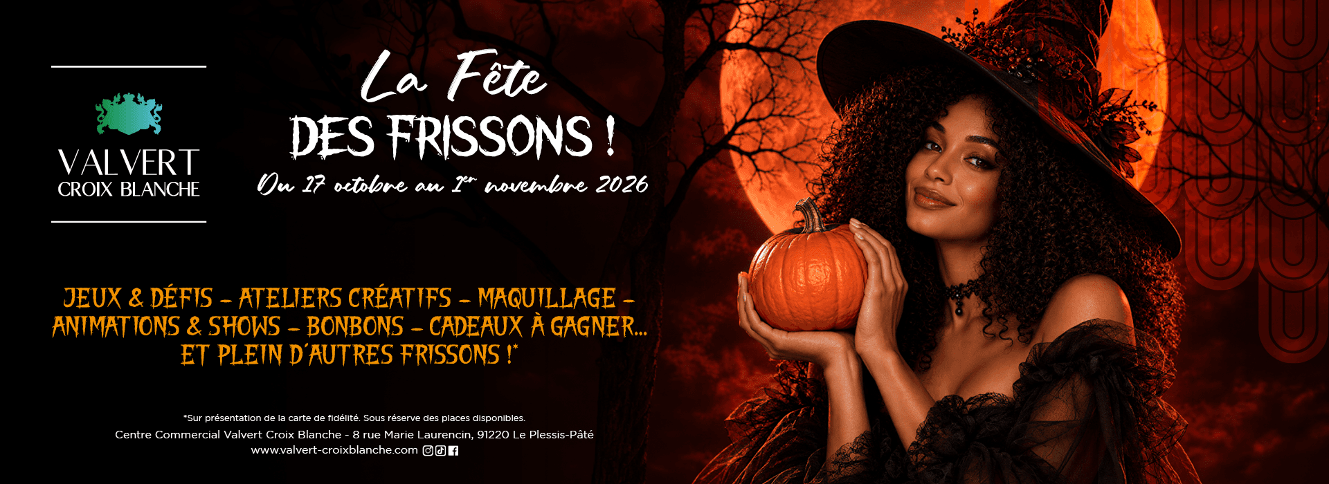 🎃 La Fête des Frissons débarque à Valvert Croix-Blanche !